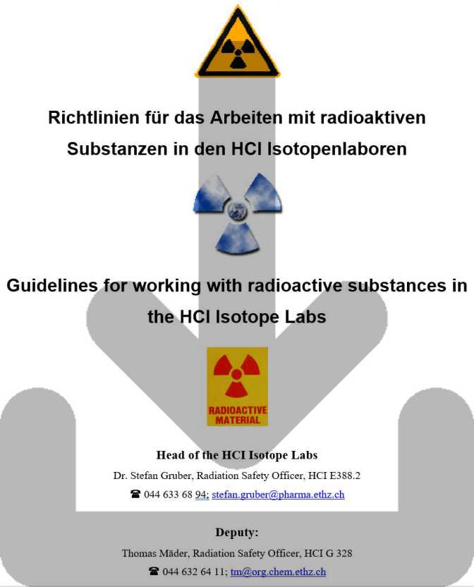 Guidelines for working with radioactive substances in the HCI Isotope Labs